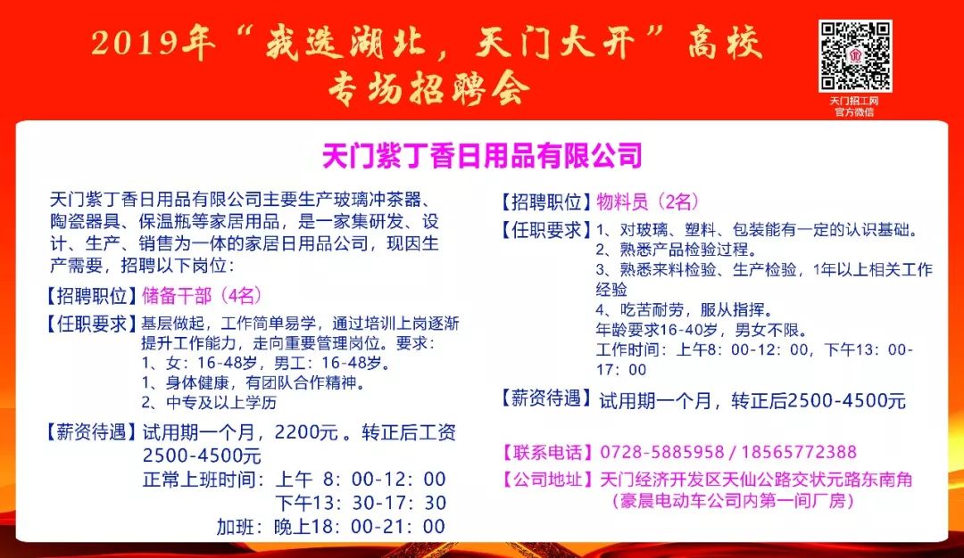 天门市区最新招聘信息概览